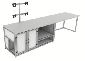 Work Station with monitor mounts ,