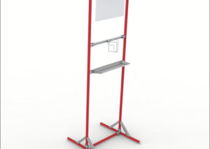 Hand Sanitation Station with Drip Tray and Sign Panel