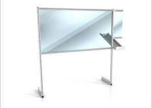 Modular Counter Barrier with Dispensing Chute