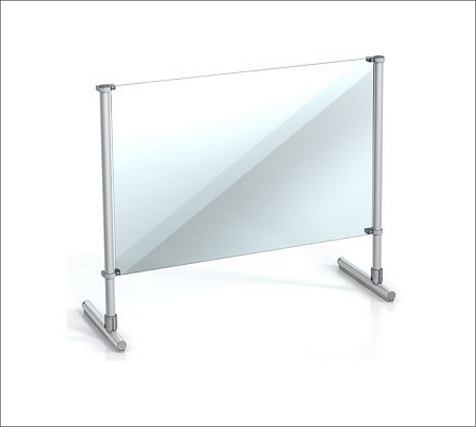 Adjustable Side Frame Transparent Partition