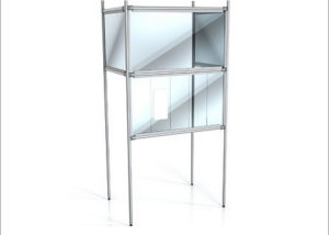 a.	Three-sided Protective Wall for Checkout Area with Service Opening