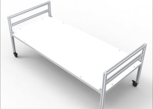 LEX-00315 - Bed Frame with Locking Castor Wheels