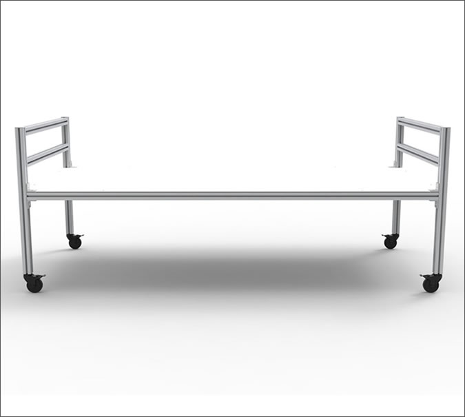 LEX-00315 - Bed Frame with Locking Castor Wheels