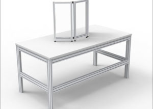 Compact Three-Panel Protective Barrier