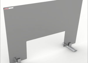 Simple Frameless Clear Barrier with Pass-Through Opening