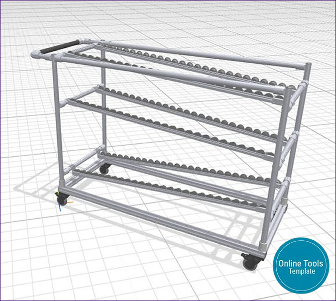 Maneuverable Transport Trolley with FIFO function for easy removal - Rack de transporte de gran maniobrabilidad con función FIFO para una retirada fácil