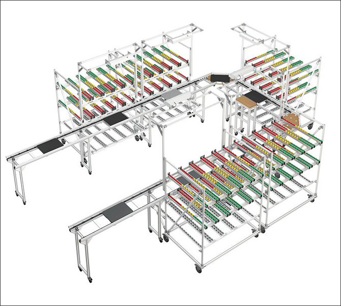 Lean work bench island