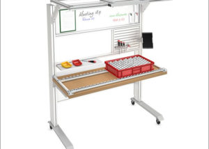Mobile work bench for work bench interlinking