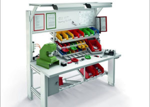 Work bench 4 E with Upright and Compound Slide Overhang