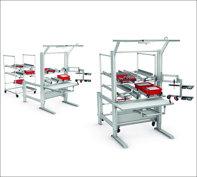 4E FiFo Shooter — Flexible workstation with material supply from rear