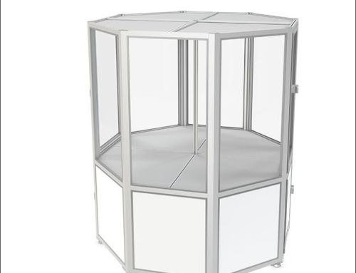 Spacious octagonal cabin for rotatory processes