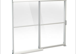 System of rails to create sliding doors - Sistema de rieles para crear puertas deslizantes