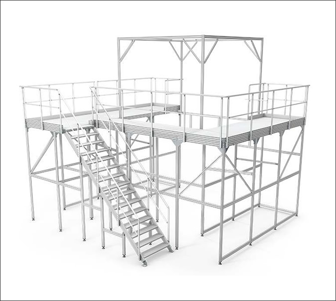 U-shaped assembly platform