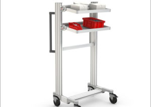 Cart with two trays for material supply - Carrito con dos bandejas para suministro de material