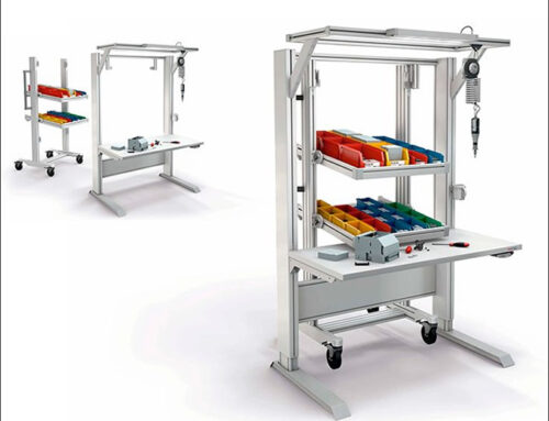 Production bench with a mechanism for mounting a SystemMobile