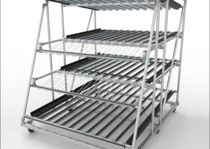 Gravity Flow Rack with Tool Panel - Rack de Flujo de Gravedad con panel de herramientas