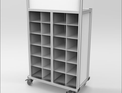 Rack with compartments