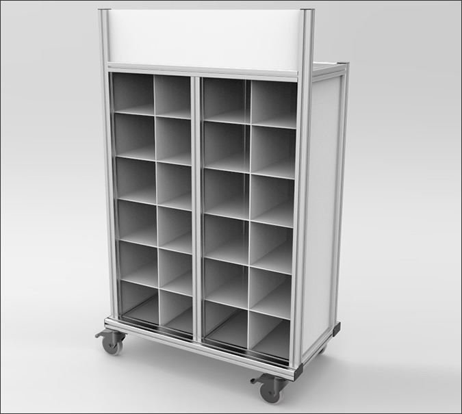 Rack with compartments - LEX - 01169