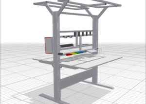 Mesa de Trabajo con doble espacio para ensamble