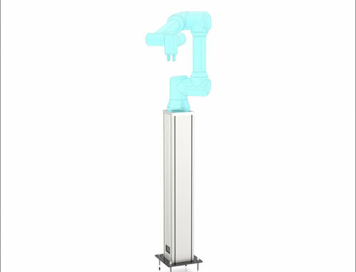 Slimline cobot column with base plate