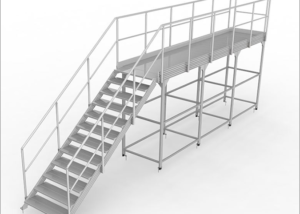 Plataforma de mantenimiento con barandales