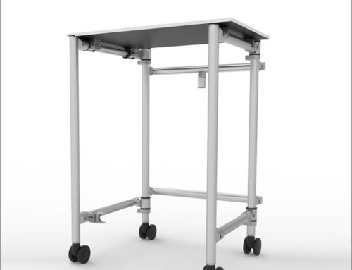 Folding table for transporting boxes