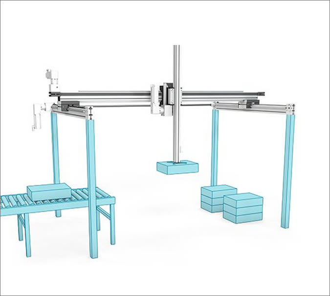 3D gantry - Three-dimensional movement system