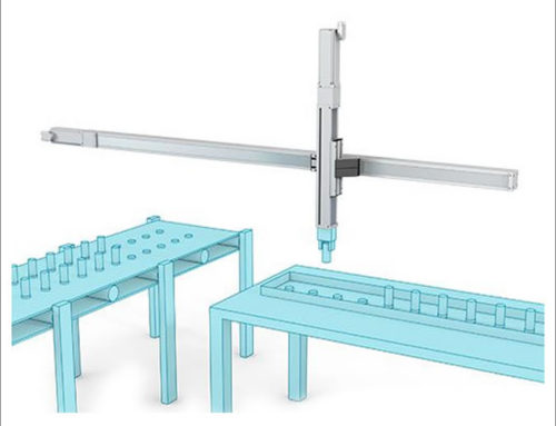 High-precision XY table handling with a ball screw drive