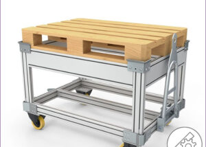 Transport trolley for euro-pallets