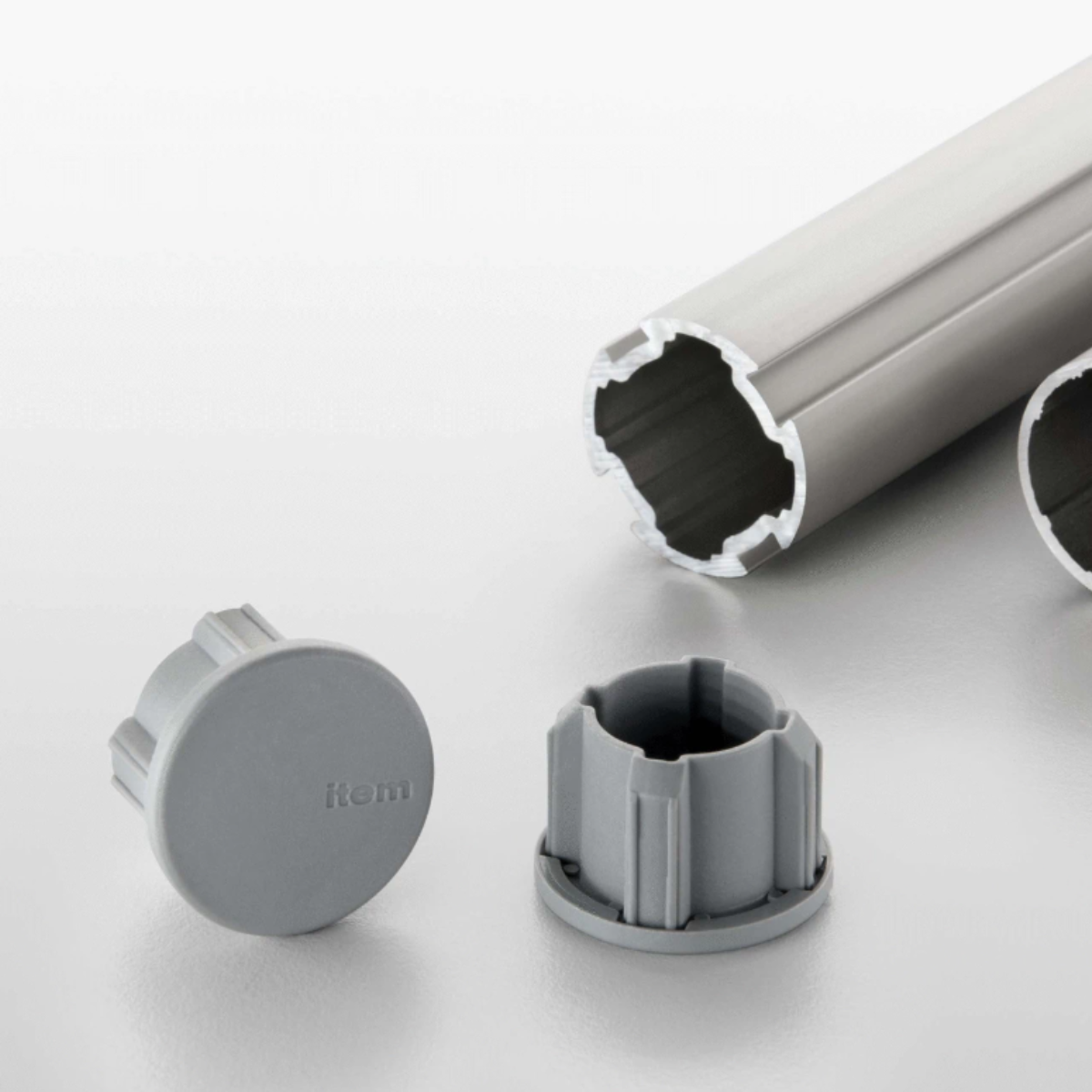 Tapeta, Tubo D30, gris / Tube D30 End Cap, grey