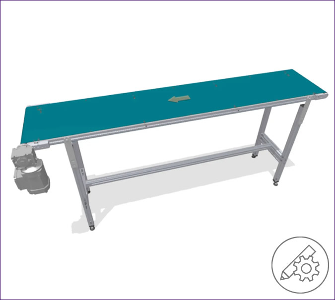 Basic model Flat Belt Conveyor – non-accumulating