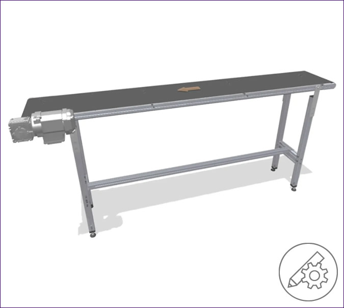 Basic model Flat Belt Conveyor - accumulating and ESD-safe