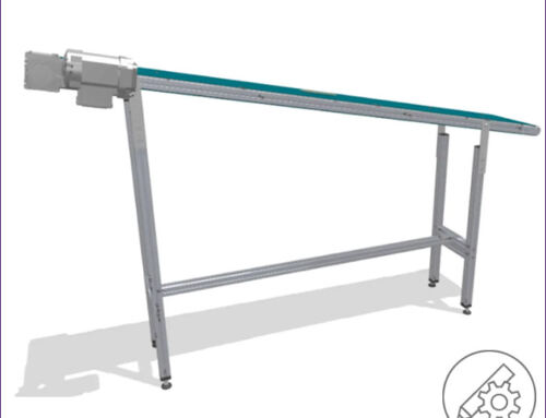 Flat Belt Conveyor with 10° incline – non-accumulating