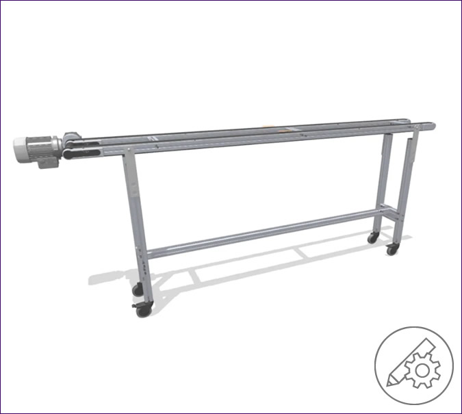 Basic model Double Flat Belt Conveyor - non-accumulating