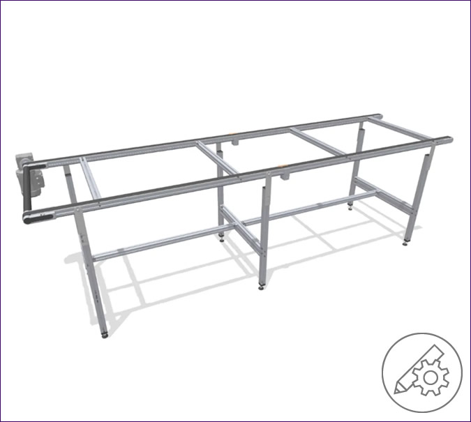 Basic model Double Timing Belt Conveyor – non-accumulating