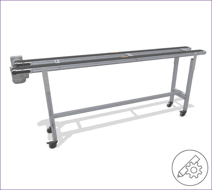 Basic model Double Timing Belt Conveyor - accumulating and ESD-safe