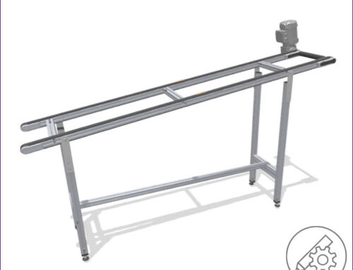 Double Timing Belt Conveyor with 10° incline – non-accumulating