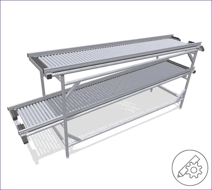 Transport Roller Conveyor TR30 with return track