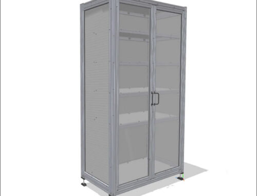 Tall storage cabinet with two doors