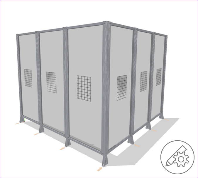 Heavy-duty protective fence as a corner solution