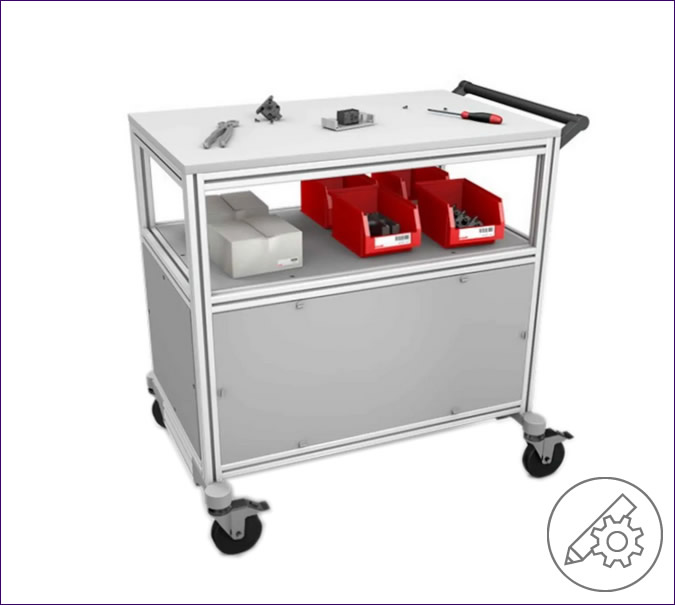 Heavy duty workshop trolley