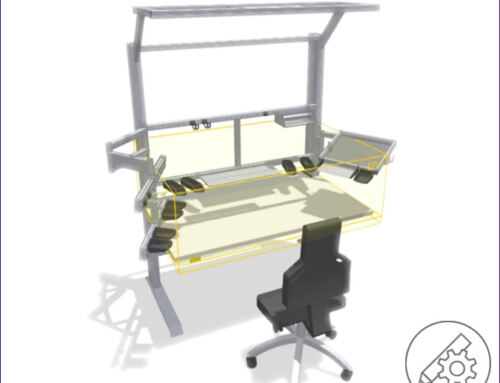 Banco de trabajo con protección ESD con suministro de materiales