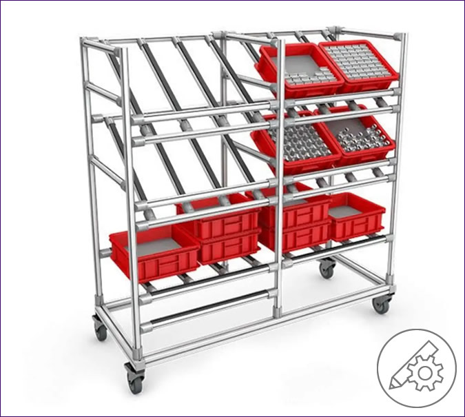 Modular side carriage made of Profile Tubes